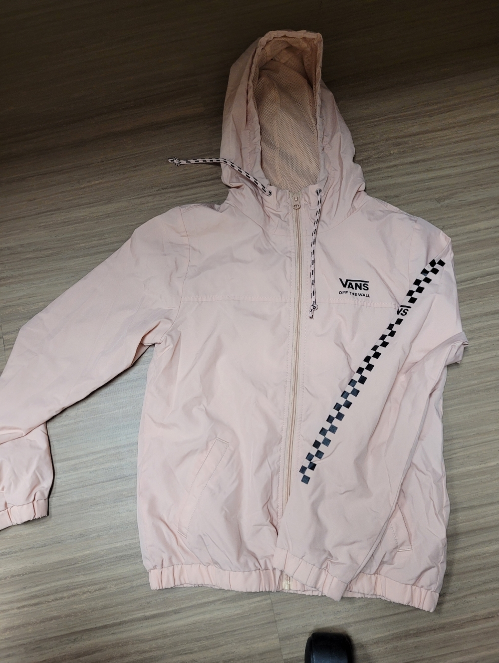 Vans Peach nude wind breaker lightweight off the wall XS